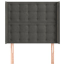 vidaXL sötétszürke bársony fejtámla szárnyakkal 83x16x118/128 cm