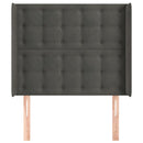 vidaXL sötétszürke bársony fejtámla szárnyakkal 103x16x118/128 cm