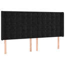 vidaXL fekete szövet bársony szárnyakkal 163x16x118/128 cm