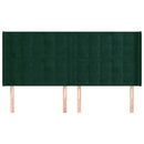 vidaXL zöld bársony fejtámla szárnyakkal 203x16x118/128 cm