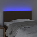 vidaXL sötétbarna szövet LED-es fejtámla 80 x 5 x 78/88 cm