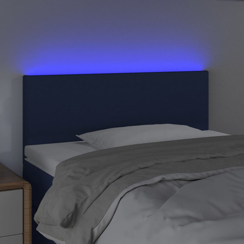 vidaXL kék szövet LED-es fejtámla 80 x 5 x 78/88 cm