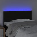 vidaXL fekete szövet LED-es fejtámla 90x5x78/88 cm