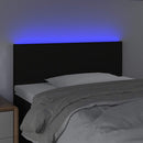 vidaXL fekete szövet LED-es fejtámla 100x5x78/88 cm