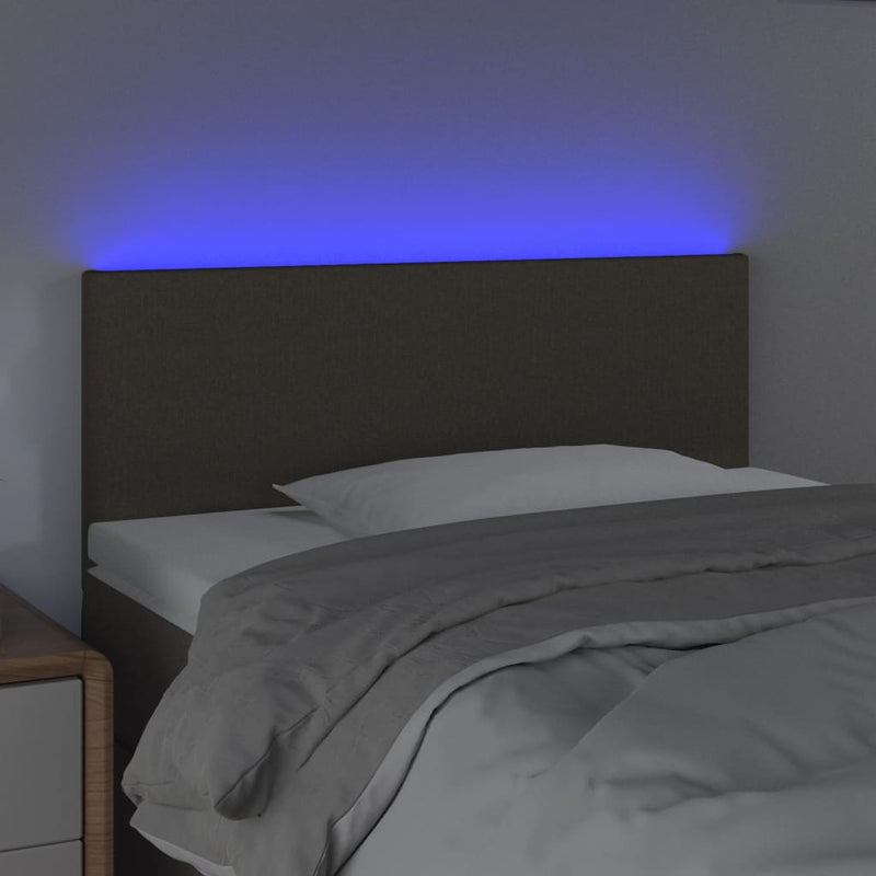 vidaXL tópszínű szövet LED-es fejtámla 100x5x78/88 cm