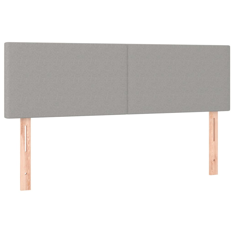 vidaXL világosszürke szövet LED-es fejtámla 144 x 5 x 78/88 cm