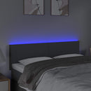 vidaXL sötétszürke szövet LED-es fejtámla 144x5x78/88 cm