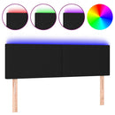vidaXL fekete szövet LED-es fejtámla 144x5x78/88 cm