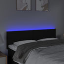 vidaXL fekete szövet LED-es fejtámla 144x5x78/88 cm