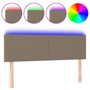 vidaXL tópszínű szövet LED-es fejtámla 144x5x78/88 cm