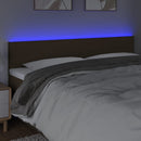 vidaXL sötétbarna szövet LED-es fejtámla 160x5x78/88 cm