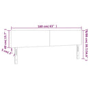 vidaXL sötétbarna szövet LED-es fejtámla 160x5x78/88 cm