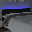 vidaXL fekete szövet LED-es fejtámla 200x5x78/88 cm
