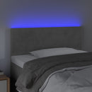 vidaXL világosszürke bársony LED-es fejtámla 80 x 5 x 78/88 cm