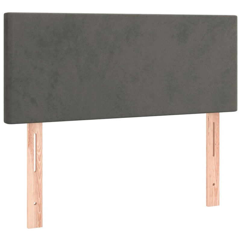 vidaXL sötétszürke bársony LED-es fejtámla 80 x 5 x 78/88 cm