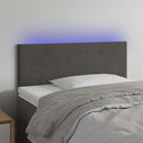 vidaXL sötétszürke bársony LED-es fejtámla 80 x 5 x 78/88 cm
