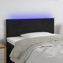 vidaXL fekete bársony LED-es fejtámla 80 x 5 x 78/88 cm