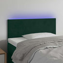 vidaXL sötétzöld bársony LED-es fejtámla 80 x 5 x 78/88 cm
