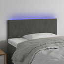 vidaXL sötétszürke bársony LED-es fejtámla 90x5x78/88 cm