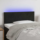 vidaXL fekete bársony LED-es fejtámla 90x5x78/88 cm