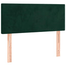 vidaXL sötétzöld bársony LED-es fejtámla 90x5x78/88 cm