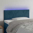 vidaXL sötétkék bársony LED-es fejtámla 90x5x78/88 cm