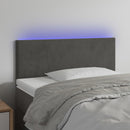 vidaXL sötétszürke bársony LED-es fejtámla 100x5x78/88 cm