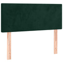 vidaXL sötétzöld bársony LED-es fejtámla 100x5x78/88 cm
