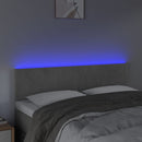 vidaXL világosszürke bársony LED-es fejtámla 144x5x78/88 cm