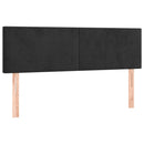 vidaXL fekete bársony LED-es fejtámla 144x5x78/88 cm