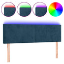 vidaXL sötétkék bársony LED-es fejtámla 144x5x78/88 cm