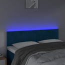 vidaXL sötétkék bársony LED-es fejtámla 144x5x78/88 cm