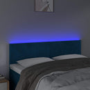 vidaXL sötétkék bársony LED-es fejtámla 144x5x78/88 cm