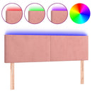 vidaXL rózsaszín bársony LED-es fejtámla 144x5x78/88 cm