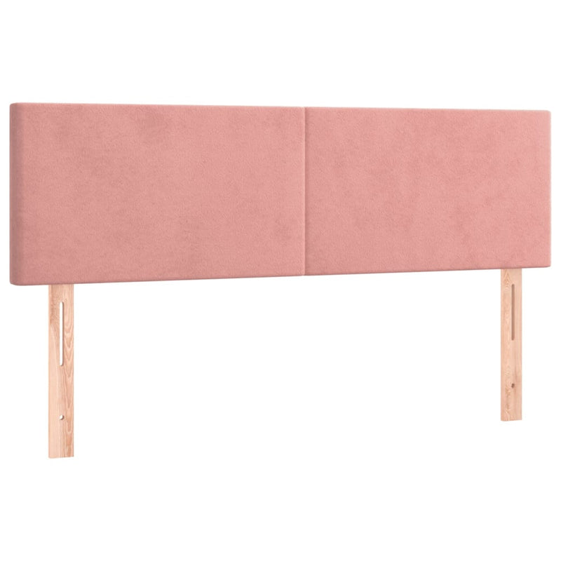vidaXL rózsaszín bársony LED-es fejtámla 144x5x78/88 cm