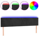 vidaXL fekete bársony LED-es fejtámla 160x5x78/88 cm