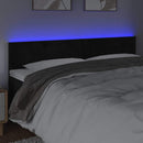 vidaXL fekete bársony LED-es fejtámla 160x5x78/88 cm