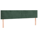 vidaXL sötétzöld bársony LED-es fejtámla 160x5x78/88 cm