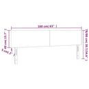 vidaXL sötétzöld bársony LED-es fejtámla 160x5x78/88 cm