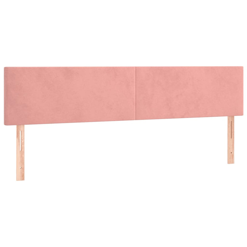vidaXL rózsaszín bársony LED-es fejtámla 160x5x78/88 cm