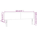 vidaXL rózsaszín bársony LED-es fejtámla 160x5x78/88 cm