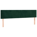 vidaXL sötétzöld bársony LED-es fejtámla 180x5x78/88 cm