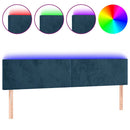 vidaXL sötétkék bársony LED-es fejtámla 180x5x78/88 cm