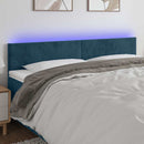 vidaXL sötétkék bársony LED-es fejtámla 180x5x78/88 cm