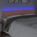 vidaXL rózsaszín bársony LED-es fejtámla 180x5x78/88 cm