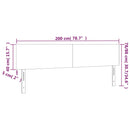 vidaXL fekete bársony LED-es fejtámla 200x5x78/88 cm
