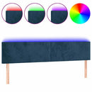 vidaXL sötétkék bársony LED-es fejtámla 200x5x78/88 cm
