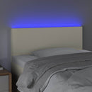 vidaXL krémszínű műbőr LED-es fejtámla 80 x 5 x 78/88 cm