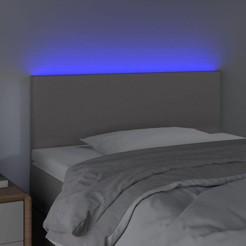 vidaXL szürke műbőr LED-es fejtámla 80 x 5 x 78/88 cm