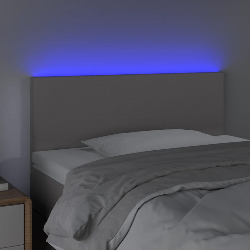 vidaXL szürke műbőr LED-es fejtámla 90 x 5 x 78/88 cm